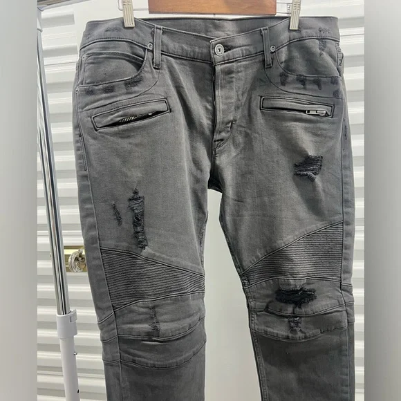 Hudson gray “The Blinder Biker” jeans size 38